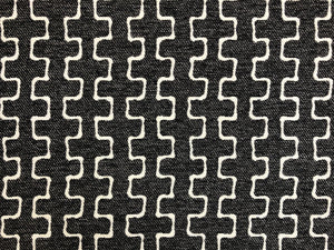 JF Fabrics Expedition 97 Water & Stain Resistant Charcoal Grey Cream Abstract Geometric Upholstery Fabric