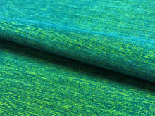 Load image into Gallery viewer, 1 1/3 Yard Designer Water &amp; Stain Resistant Teal Neon Green Abstract Chenille Upholstery Fabric