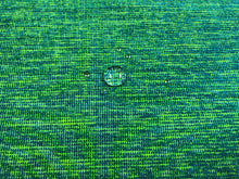 Load image into Gallery viewer, 1 1/3 Yard Designer Water &amp; Stain Resistant Teal Neon Green Abstract Chenille Upholstery Fabric