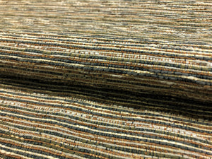 1 2/3 Yard Designer Beige Brown Grey Abstract Stripe Upholstery Fabric