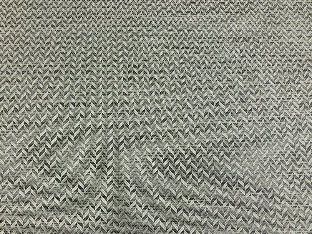 Designer MCM Mid Century Modern Charcoal Grey Chevron Geometric Upholstery Drapery Fabric