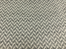 Load image into Gallery viewer, Designer MCM Mid Century Modern Charcoal Grey Chevron Geometric Upholstery Drapery Fabric