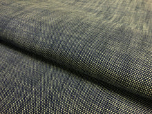 Load image into Gallery viewer, Designer Water &amp; Stain Resistant Navy Blue White MCM Mid Century Modern Upholstery Drapery Fabric