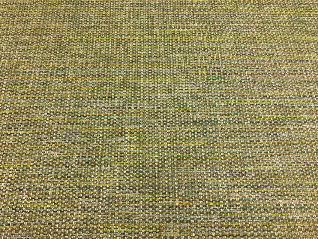 Designer MCM Mid Century Modern Grey Teal White Chartreuse Yellow Tweed Upholstery Fabric