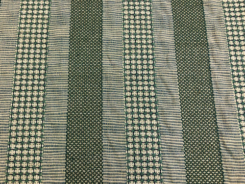 1 1/3 Yard Pierre Frey Fantasia Lagon Boussac Embroidered Geometric Blue Beige Green Upholstery Fabric