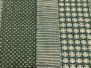 1 1/3 Yard Pierre Frey Fantasia Lagon Boussac Embroidered Geometric Blue Beige Green Upholstery Fabric