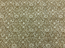 Load image into Gallery viewer, 1.5 Yard Designer Reversible Mustard Brown Beige Floral Tapestry Chenille Upholstery Fabric