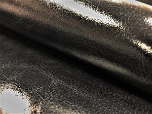 Heavy Duty Black Glossy Vegan Faux Leather Upholstery Vinyl