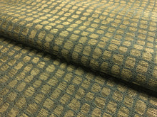 Load image into Gallery viewer, 1.75 Yard Designer Bronze Charcoal Grey Reptile Alligator Pattern Upholstery Fabric