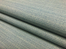 Load image into Gallery viewer, Designer Teal Blue Green Cream Woven Tweed Upholstery Fabric