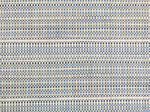 Designer Water & Stain Resistant Woven Navy French Blue Beige White MCM Upholstery Fabric