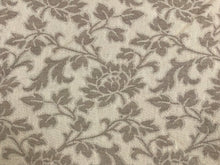 Load image into Gallery viewer, Beige Taupe Cotton Floral Upholstery Drapery Fabric