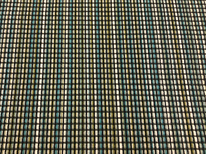 1 1/3 Yard Designer Water & Stain Resistant Teal Blue Olive Green Black White MCM Mid Century Modern Upholstery Fabric