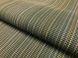 1 1/3 Yard Designer Water & Stain Resistant Teal Blue Olive Green Black White MCM Mid Century Modern Upholstery Fabric
