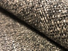 Load image into Gallery viewer, Designer Water &amp; Stain Resistant Grey Taupe Charcoal Off White Tweed MCM Upholstery Fabric