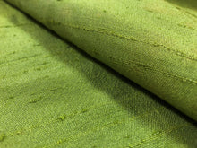 Load image into Gallery viewer, Faux Silk Lime Green Textured Drapery Fabric