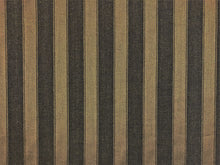 Load image into Gallery viewer, Designer Water &amp; Stain Resistant British Wool Grey Taupe Stripe Upholstery Drapery Fabric