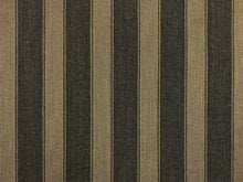 Load image into Gallery viewer, Designer Water &amp; Stain Resistant British Wool Grey Taupe Stripe Upholstery Drapery Fabric