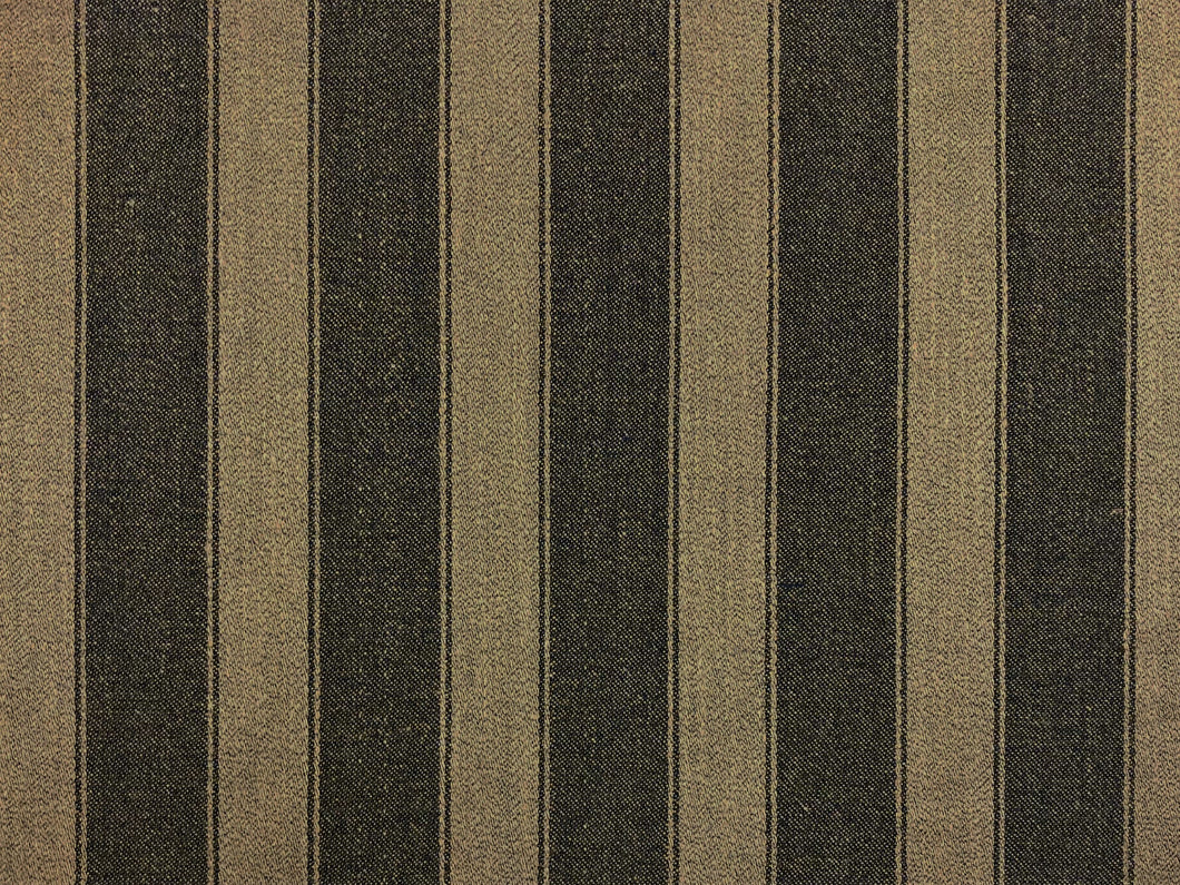 Designer Water & Stain Resistant British Wool Grey Taupe Stripe Upholstery Drapery Fabric
