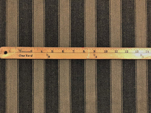 Designer Water & Stain Resistant British Wool Grey Taupe Stripe Upholstery Drapery Fabric