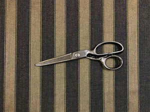 Designer Water & Stain Resistant British Wool Grey Taupe Stripe Upholstery Drapery Fabric