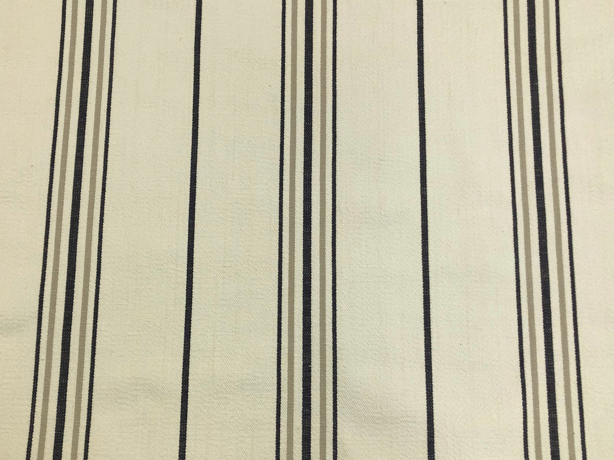 Black Ivory Stripe Fabric, Woven Crepe Fabric
