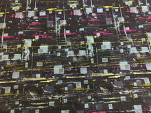 Load image into Gallery viewer, Designer Water &amp; Stain Resistant Navy Aqua Blue Green Magenta Abstract Upholstery Fabric
