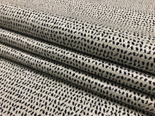 Load image into Gallery viewer, Designer Small Scale Abstract Animal Pattern Cream Black Upholstery Drapery Fabric