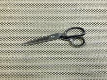 Load image into Gallery viewer, 1 1/3 Yard Designer Woven Vegan Faux Leather Beige Taupe Green Basketweave Upholstery Vinyl Fabric