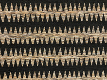 Load image into Gallery viewer, Designer Water &amp; Stain Resistant Charcoal Grey Beige Geometric Tribal Upholstery Fabric