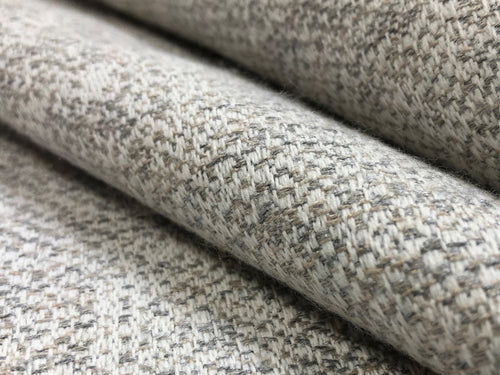 Designer Water & Stain Resistant Grey MCM Tweed Upholstery Drapery Fabric