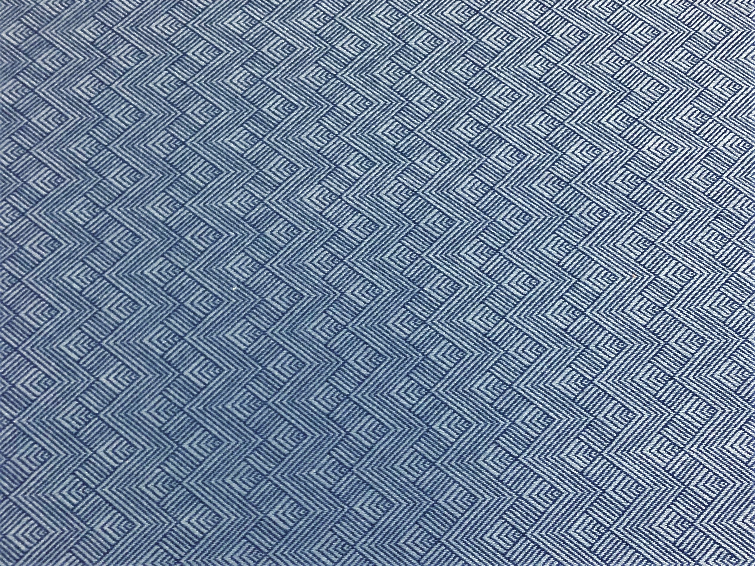 Blue covering fabric geometric jacquard texture seamless 20940