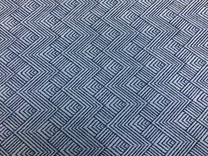 1.5 Yd Thibaut Maddox True Blue Crypton Navy French Blue Geometric Upholstery Fabric