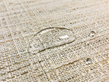 Load image into Gallery viewer, Designer Water &amp; Stain Resistant Beige Cream Taupe Rustic Woven MCM Linen Blend Upholstery Drapery Fabric