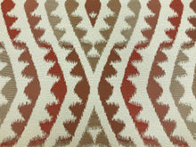 Load image into Gallery viewer, 1.5 Yd Designer Rusty Brown Beige Terracotta Ethnic Tribal Upholstery Fabric