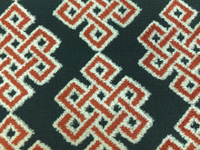 Load image into Gallery viewer, Designer Grey Coral Cream Geometric Cut Velvet Upholstery Fabric