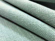 Load image into Gallery viewer, Designer Seafoam Green Faux Linen MCM Upholstery Drapery Fabric