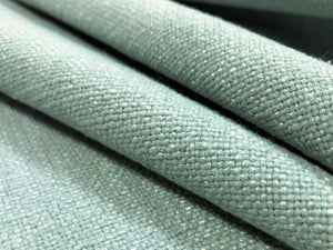 Designer Seafoam Green Faux Linen MCM Upholstery Drapery Fabric