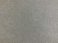 Load image into Gallery viewer, Designer Grey Charcoal Black Herringbone MCM Mid Century Modern Upholstery Fabric
