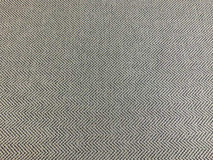 Designer Grey Charcoal Black Herringbone MCM Mid Century Modern Upholstery Fabric