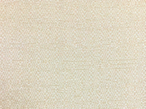 Designer White Beige Geometric Abstract Woven Upholstery Fabric