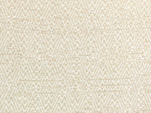 Designer White Beige Geometric Abstract Woven Upholstery Fabric