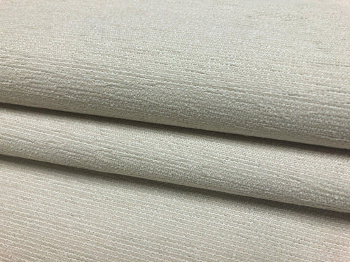 Designer Water & Stain Resistant Vanilla Cream MCM Mid Century Modern Woven Tweed Chenille Upholstery Fabric