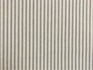 Heavy Duty Charcoal Gray Ivory Cream Textured Ticking Stripe Upholstery 2024 Drapery Fabric CB700-276