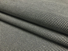 Load image into Gallery viewer, 1 3/4 Yd Designer Woven Charcoal Black White Geometric Upholstery Fabric