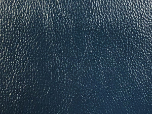 1.75 Yds Designer Heavy Duty Commercial Navy Blue Vegan Faux Leather Upholstery Vinyl