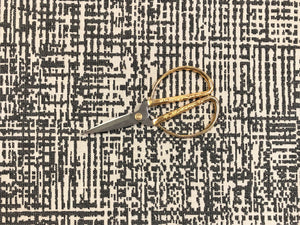 1 1/3 Yd Kravet Art Scene Indoor Upholstery Grey Cream Abstract MCM Upholstery Fabric