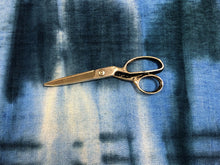 Load image into Gallery viewer, 1 3/4 Yd Designer French Navy Blue Indigo Ombre Tie Dye Chenille Upholstery Fabric