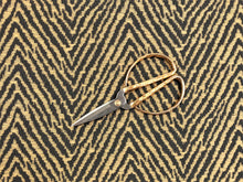 Load image into Gallery viewer, 1.5 Yds Designer Water &amp; Stain Resistant Charcoal Grey Beige Animal Pattern Herringbone Upholstery Fabric