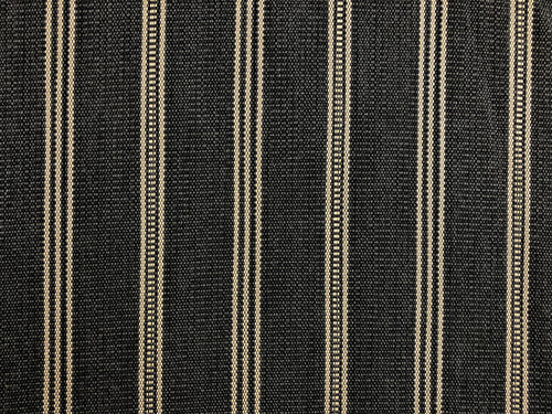 Designer Water & Stain Resistant Charcoal Grey Taupe MCM Stripe Upholstery Fabric